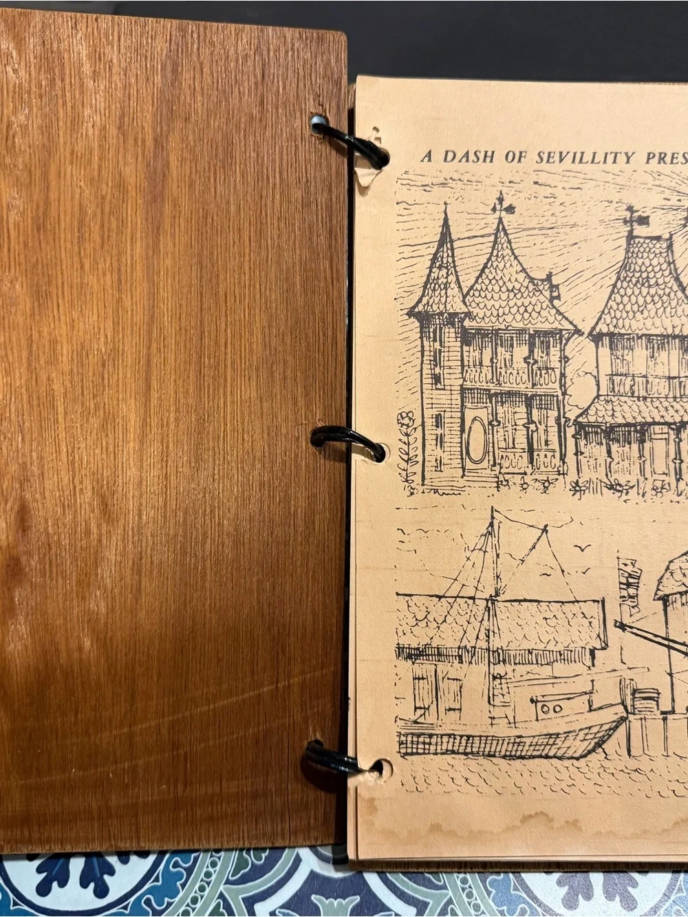 A Dash of Sevillity Wood Cover Cookbook